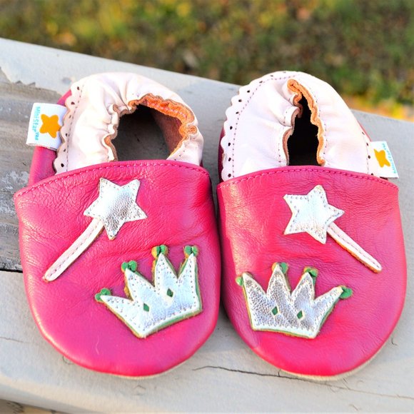 Mini Star Leather Baby Shoes - Picture 1 of 6